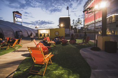 The Event Deck was transformed into an outdoor lounge for the MADE L.A. fashion event.