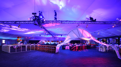 The Event Deck tent serves as a blank canvas for many types of events.